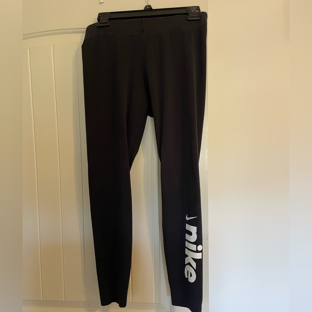 Nike Black Leggings with White Logo